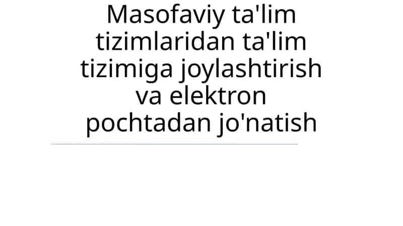 O'quv rejalarini moslashtirish 1