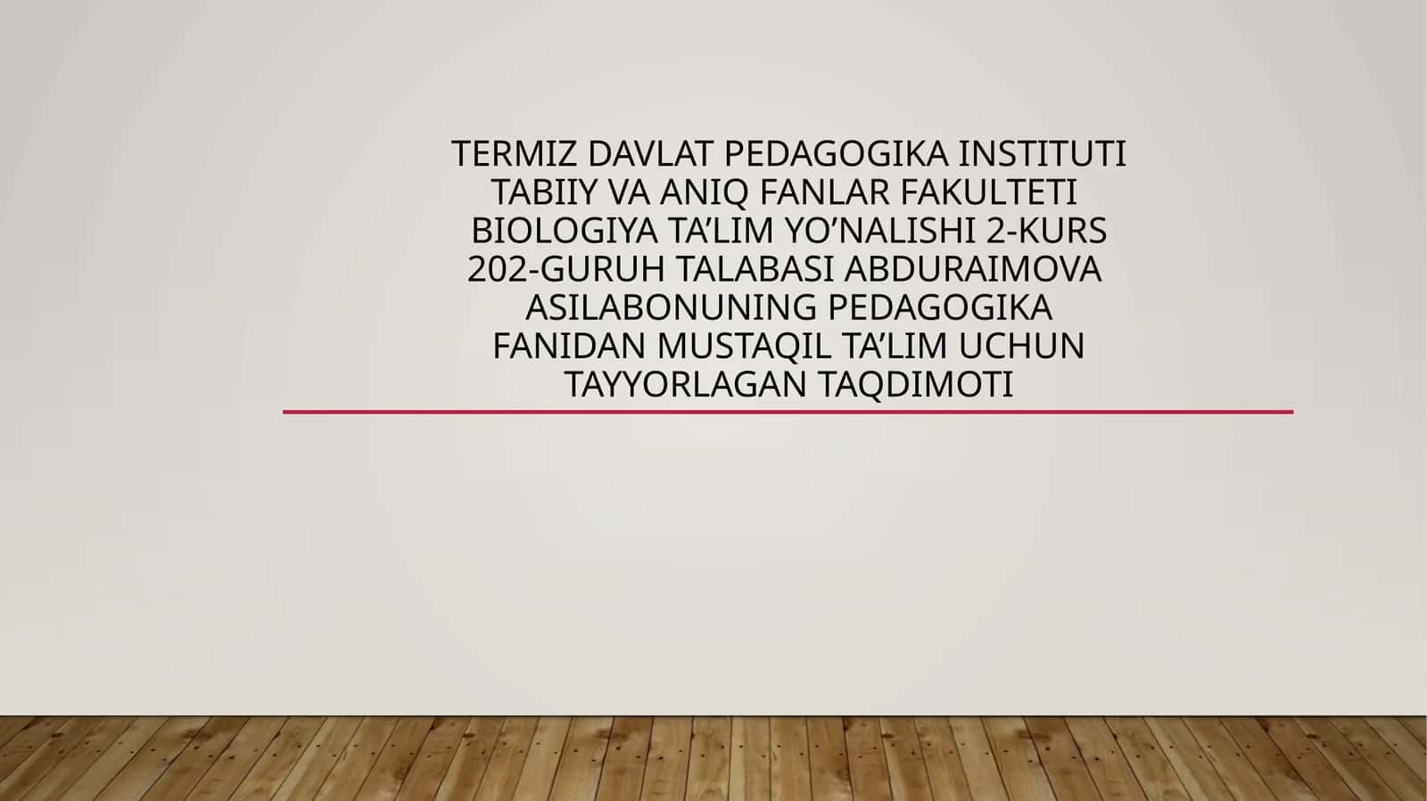 Mavzu: o’quvchilarning aqliy tarbiyasi.reja 1
