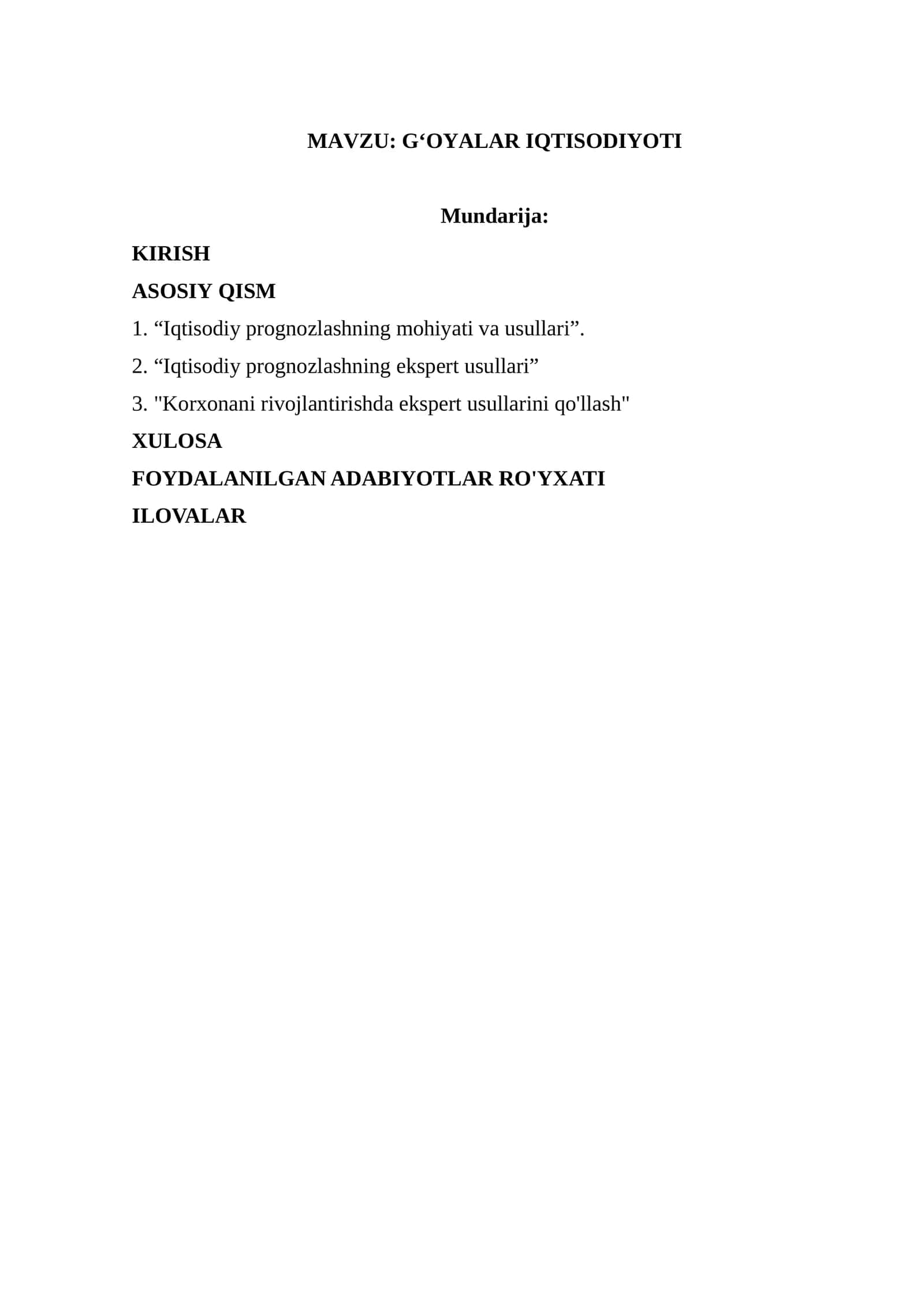 G‘oyalar iqtisodiyoti 1