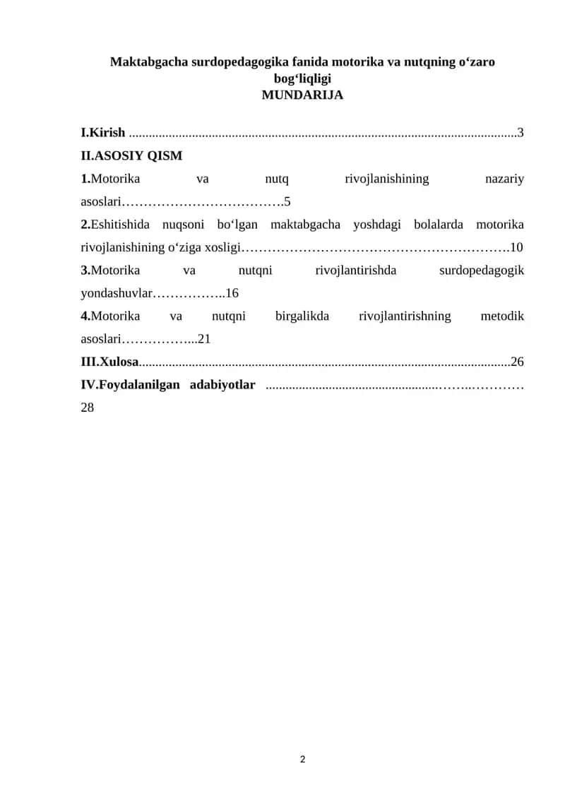 Maktabgacha surdopedagogika fanida motorika va nutqning o‘zaro bog‘liqligi 1