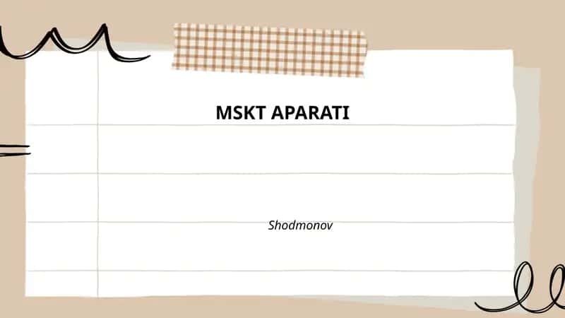 MSKT APARATI 1