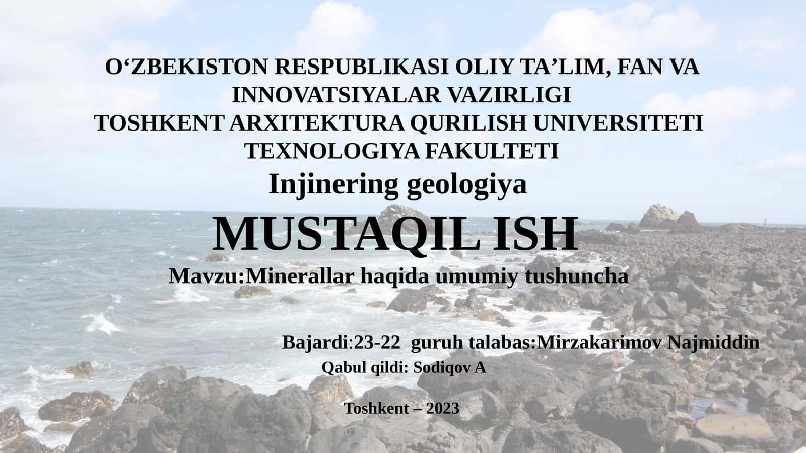 Minerallar haqida umumiy tushuncha 1