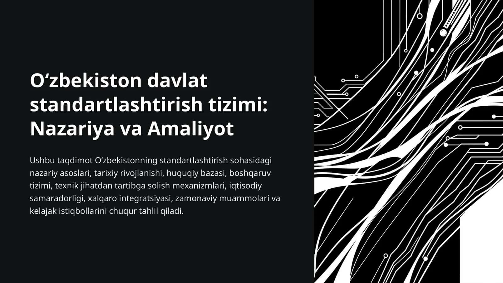O‘zbekiston davlat standartlashtirish tizimi: Nazariya va Amaliyot 1