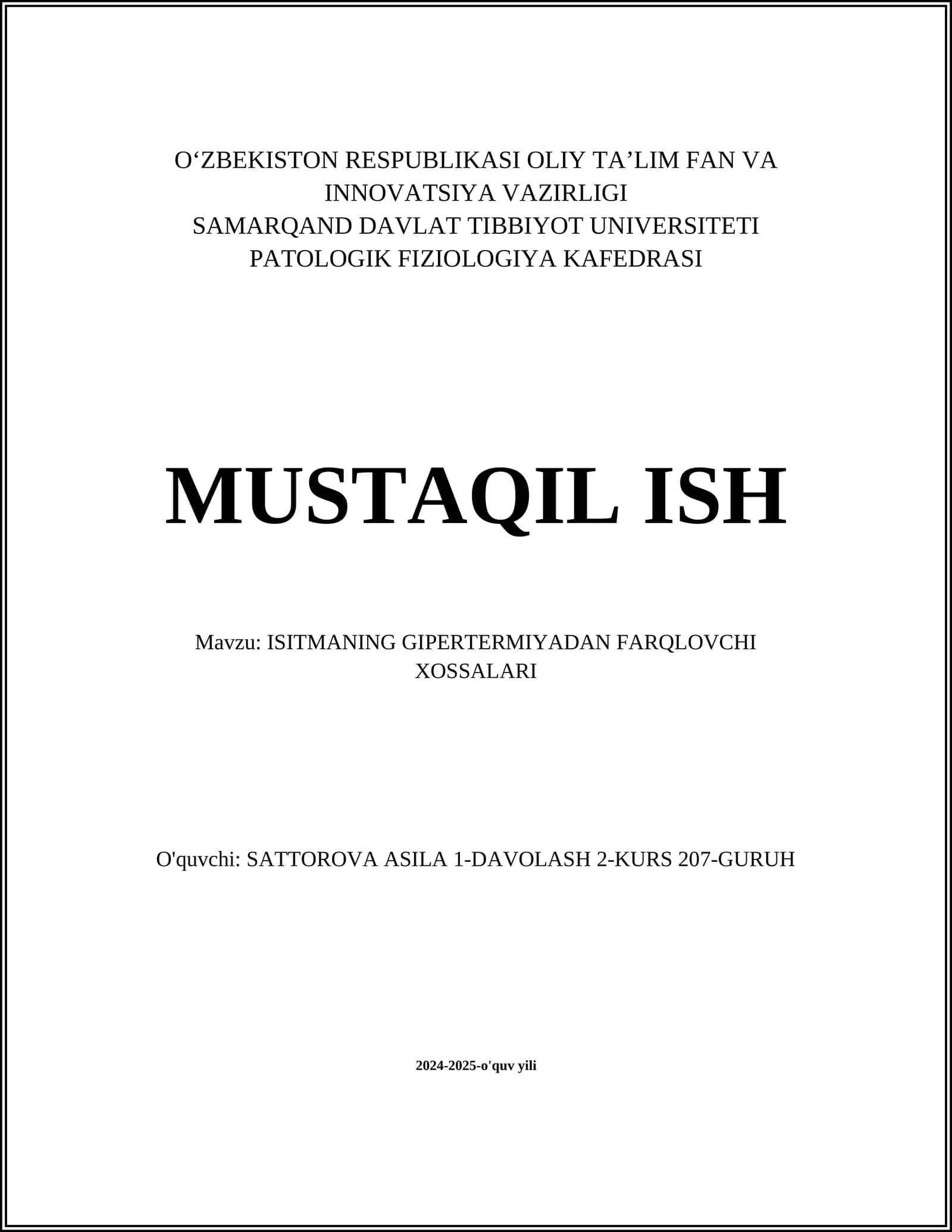 ISITMANING GIPERTERMIYADAN FARQLOVCHI XOSSALARI 1