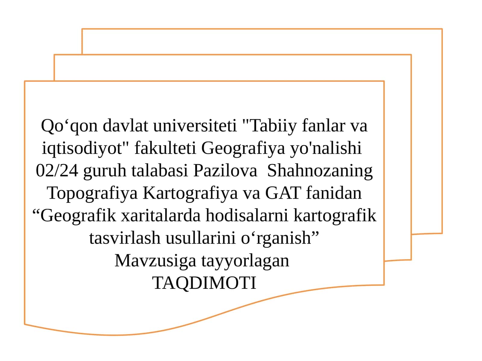 Geografik xaritalarda hodisalarni kartografik tasvirlash usullarini o'rganish 1