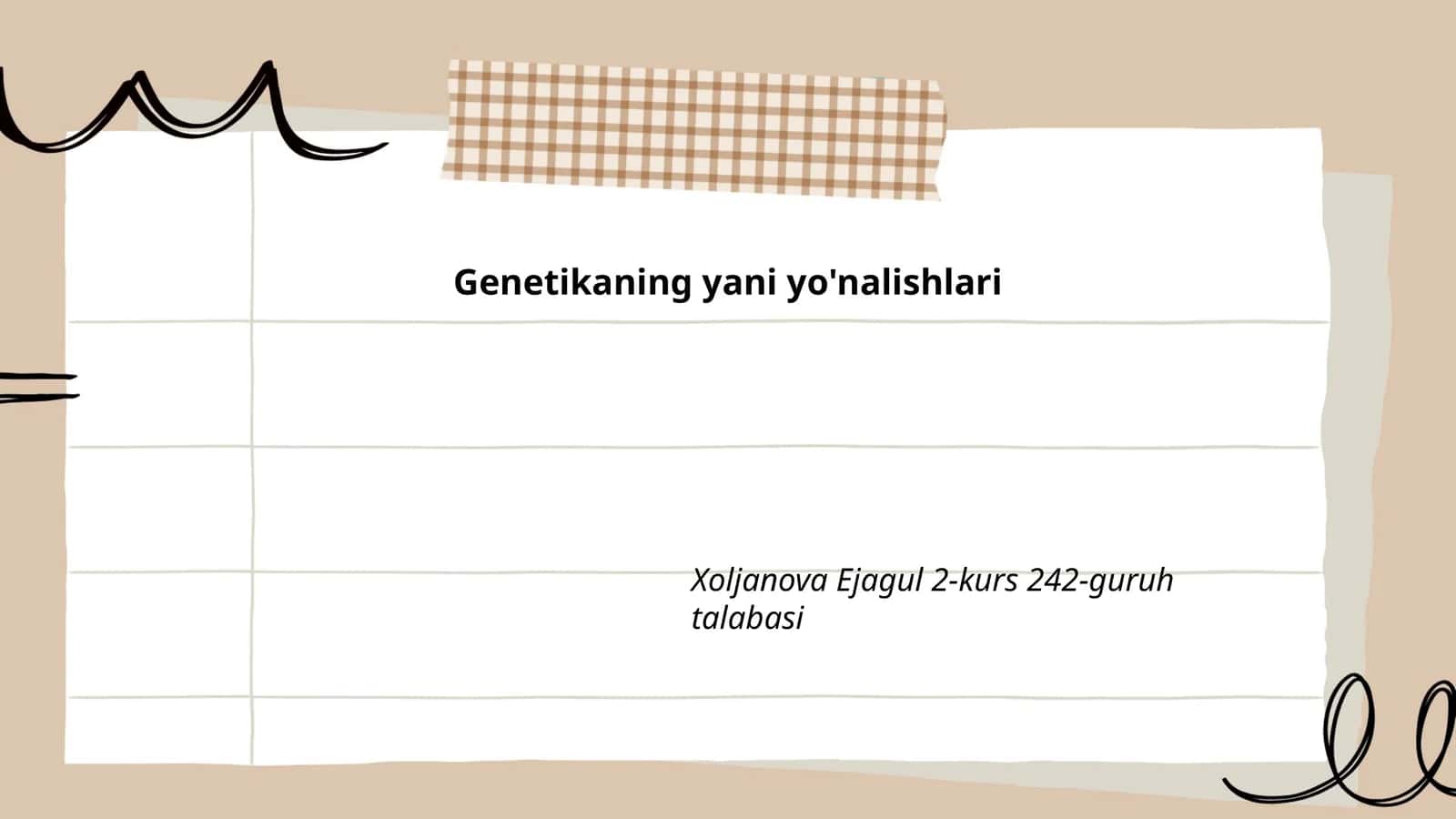 Genetikaning yani yo'nalishlari 1