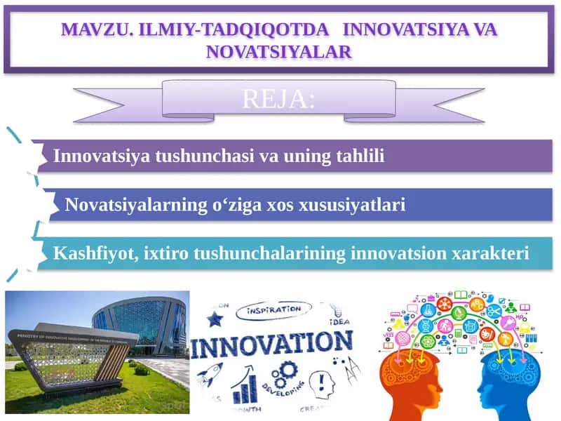 ILMIY-TADQIQOTDA INNOVATSIYA VANOVATSIYALAR 1