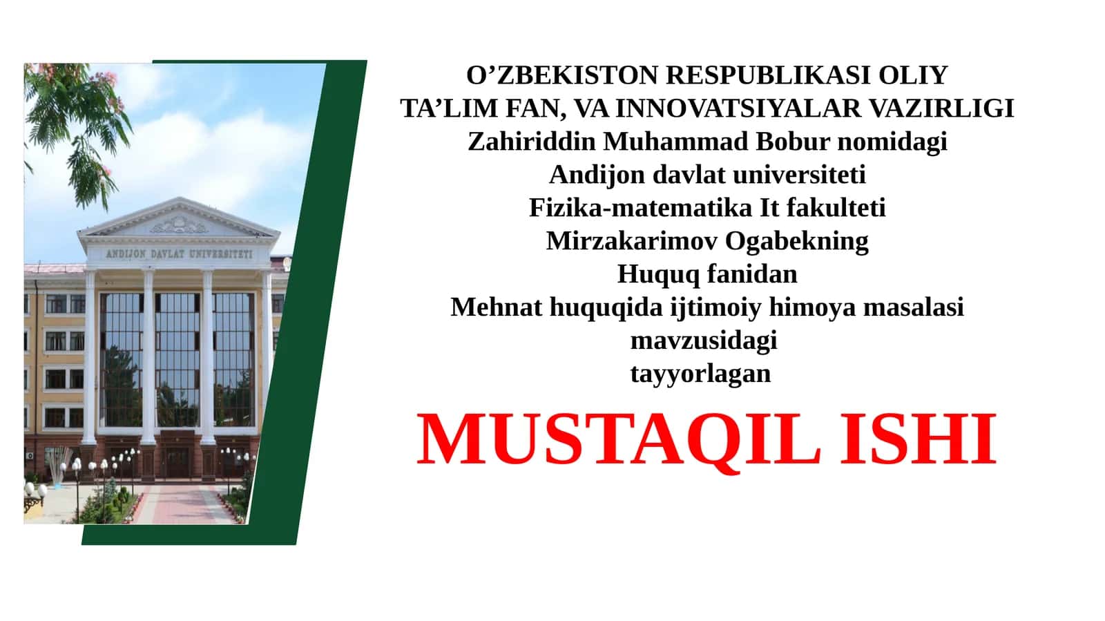 Mehnat huquqida ijtimoiy himoyaning nazariy-huquqiyasoslari 1