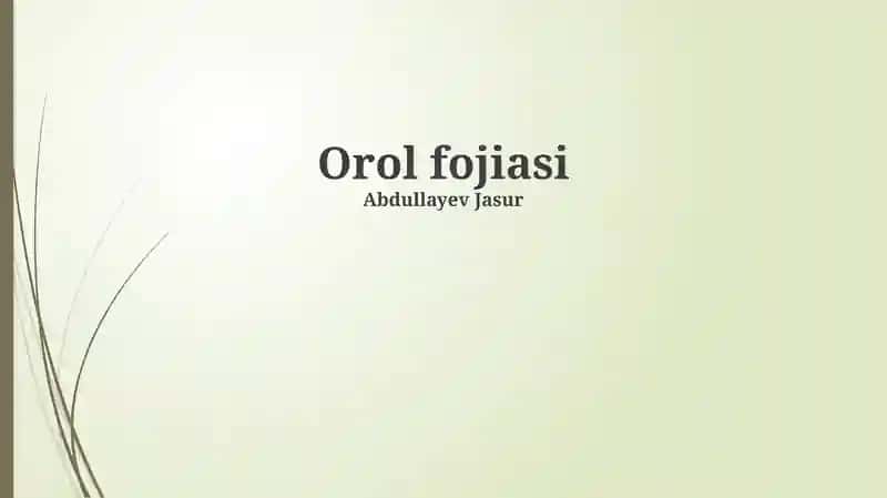 Orol fojiasi