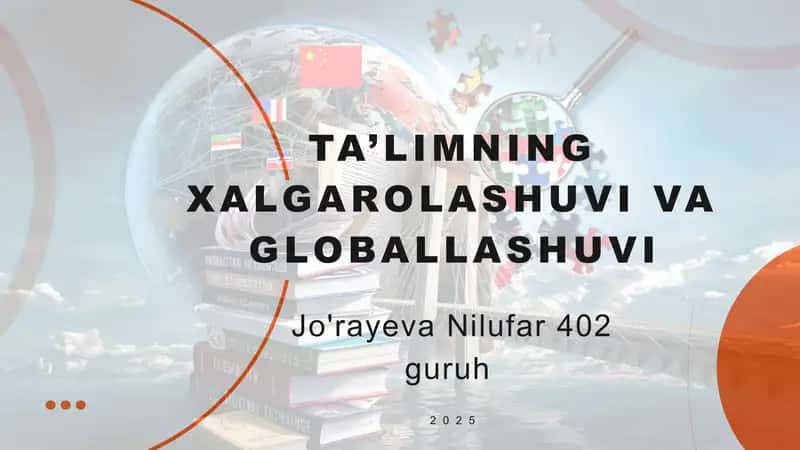 Ta’limning Xalqarolashuvi va Globallashuvi 1