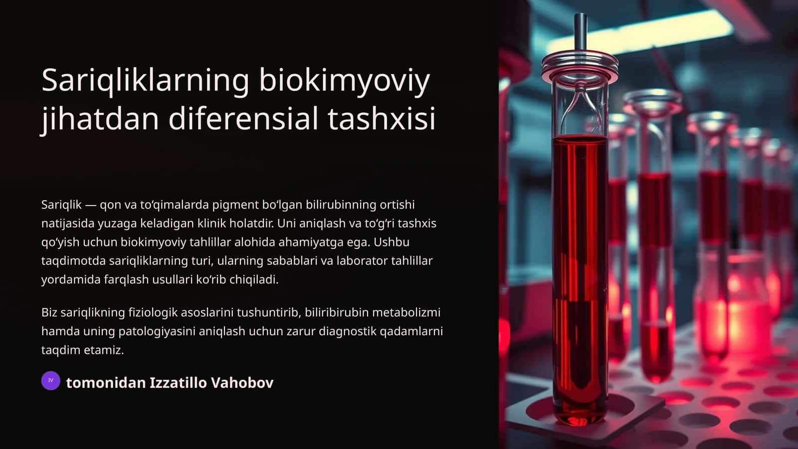 Sariqliklarning biokimyoviy jihatdan diferensial tashxisi 1