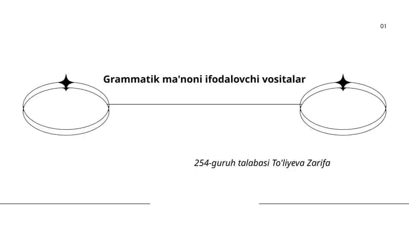 Grammatik ma'noni ifodalovchi vositalar 1
