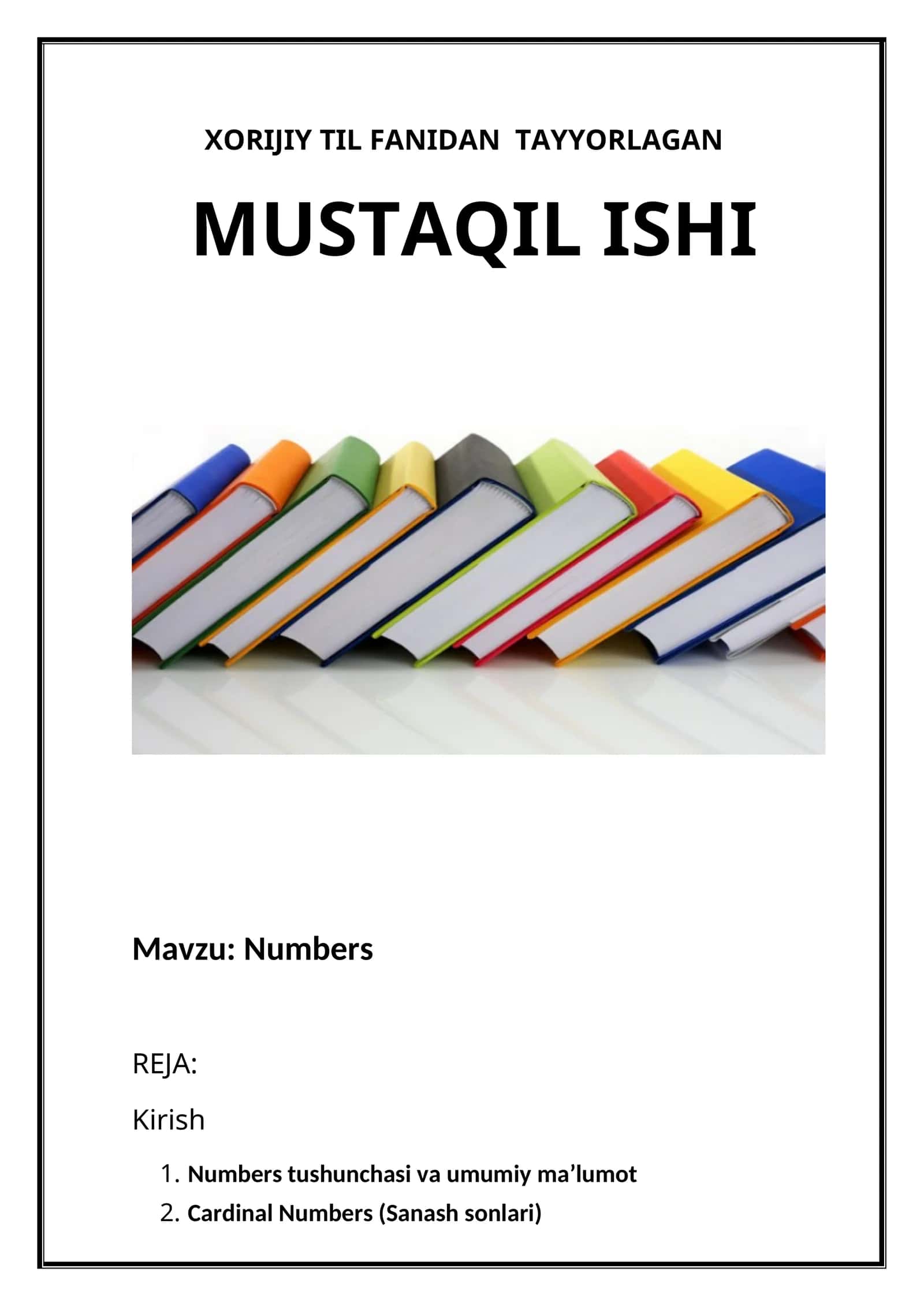 MUSTAQIL ISHI 1