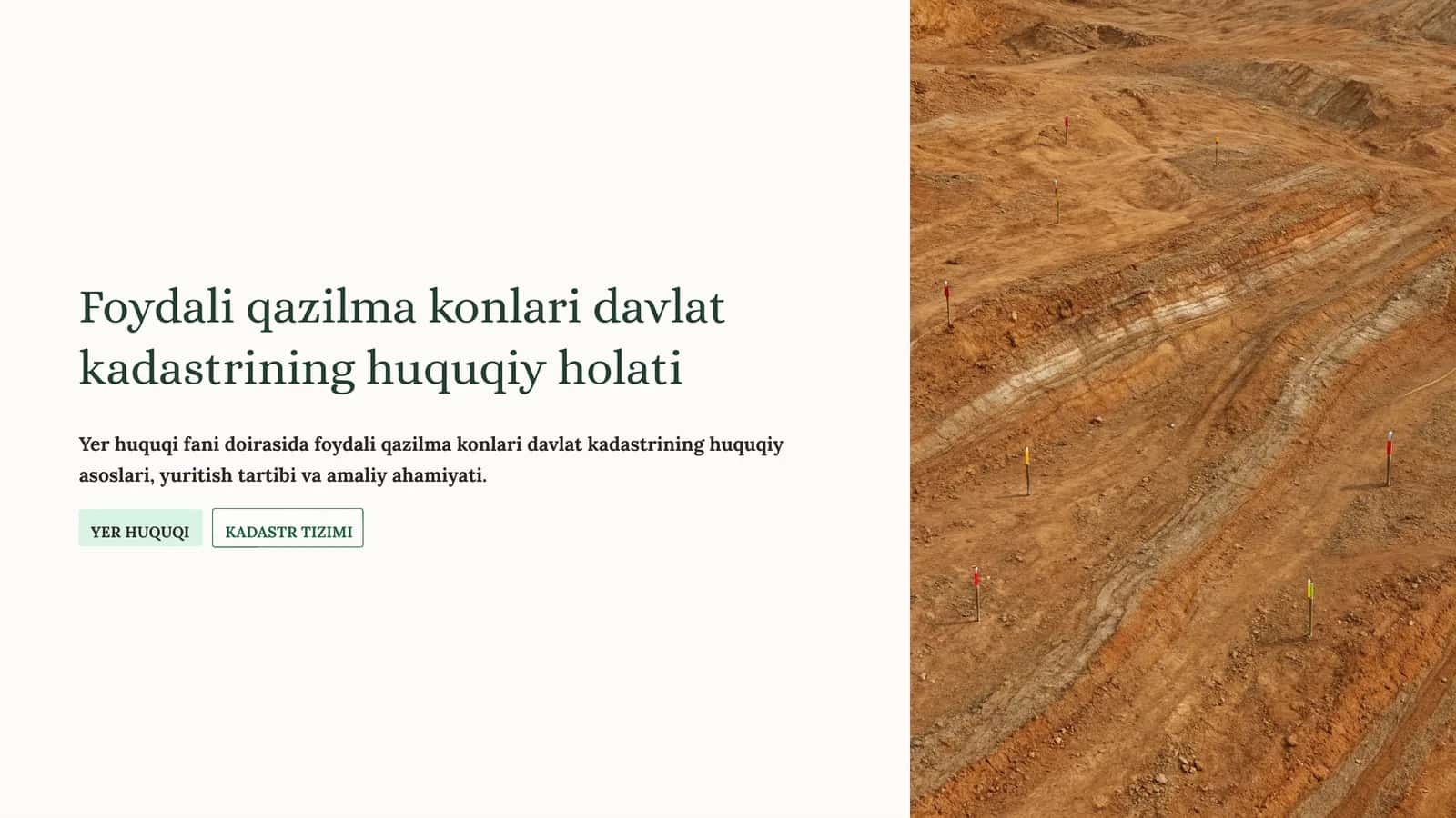 Foydali qazilma konlari davlat kadastrining huquqiy holati 1