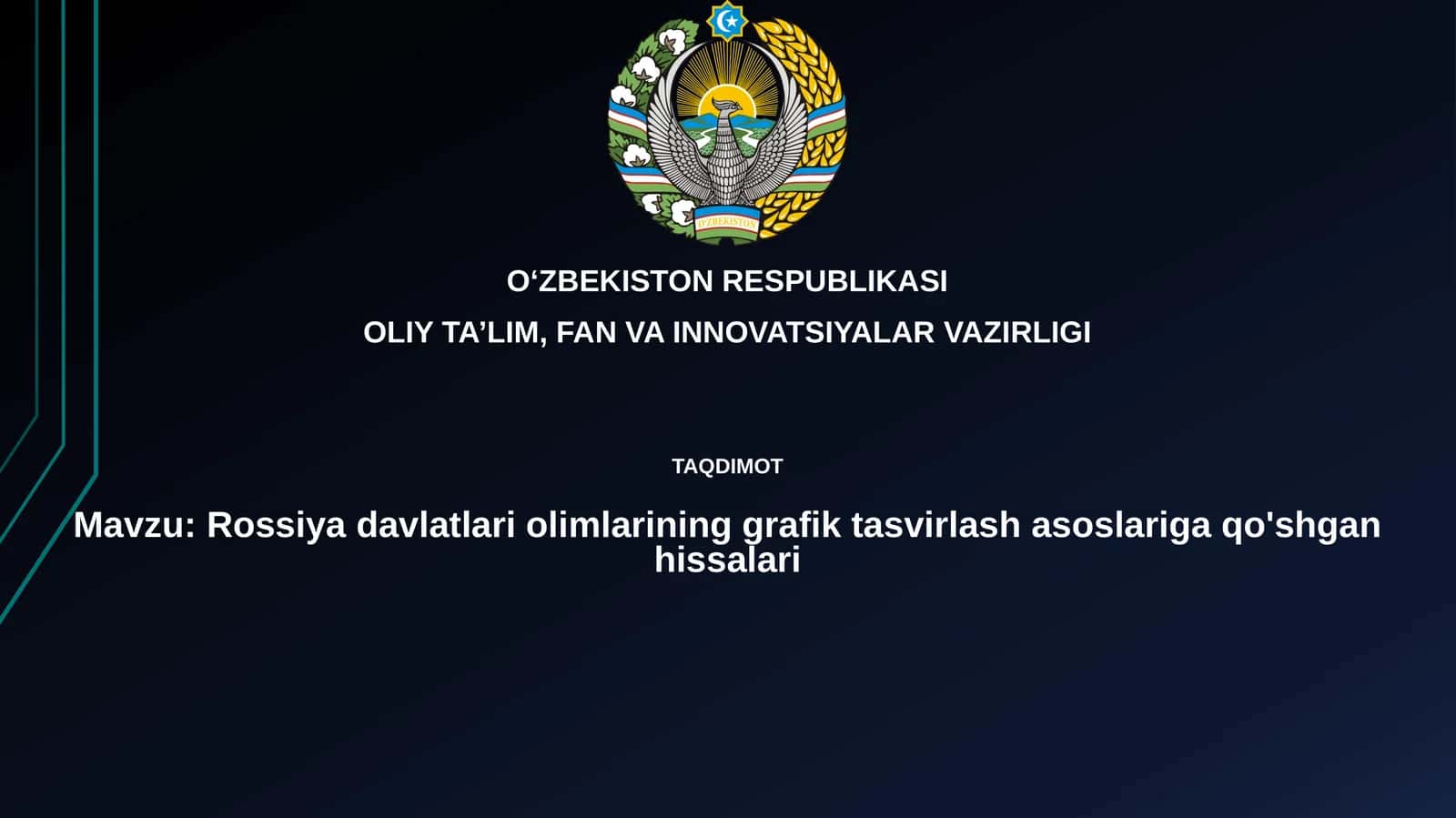 Grafik tasvir asoslariga qo'shgan hissalar 1