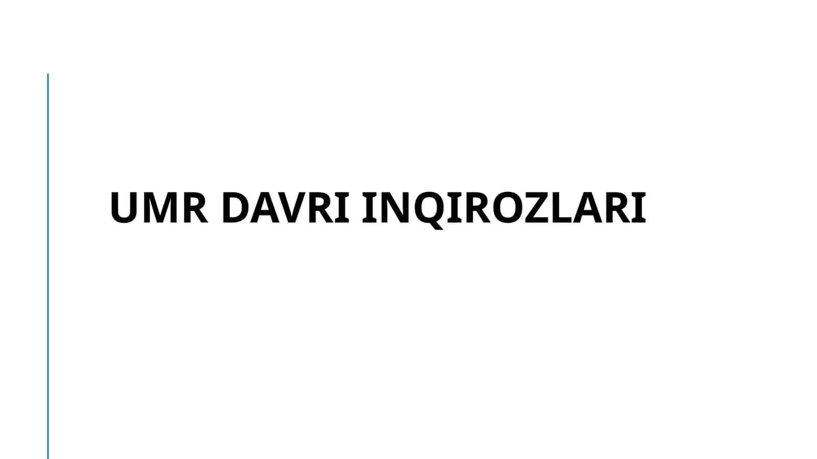 Umr davri inqirozlari 1