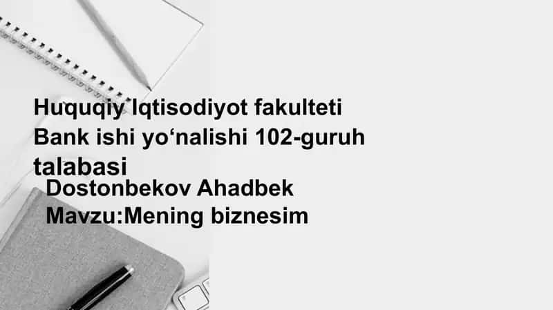 Meningbiznesim 1