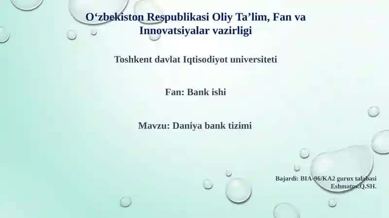 Daniya Bank Tizimi
