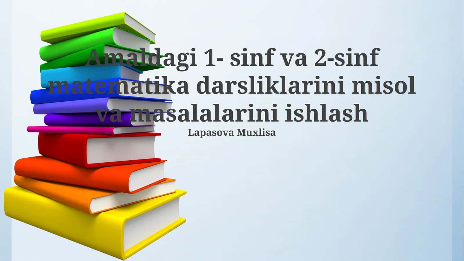Matematika darsliklari 1