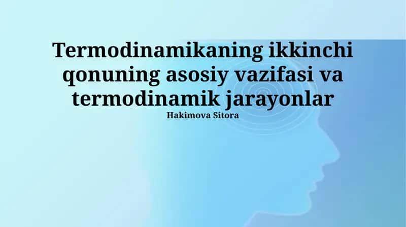 Issiqlik mashinalari va ularning samaradorligi 1