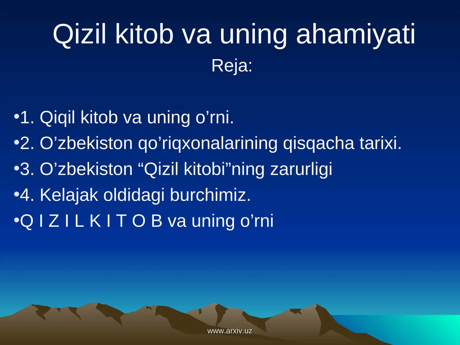 Qizil kitob va uning ahamiyati 1