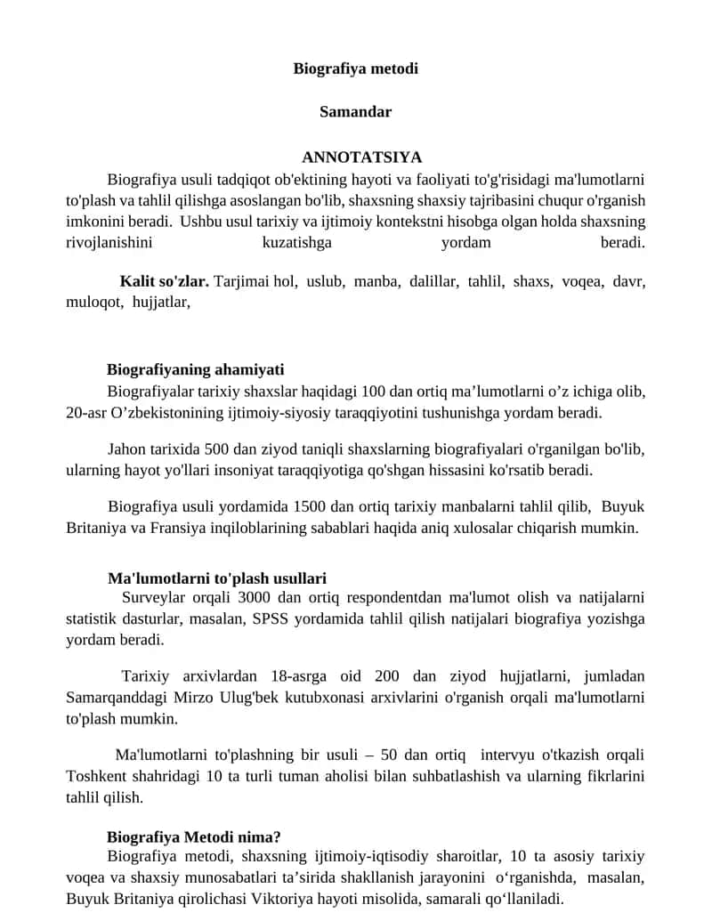 Biografiya metodi 1