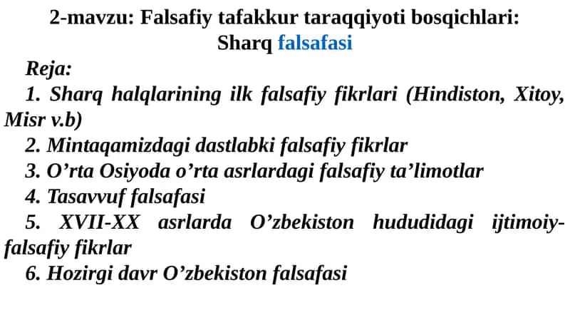 Qadimgi Sharq falsafasi 1