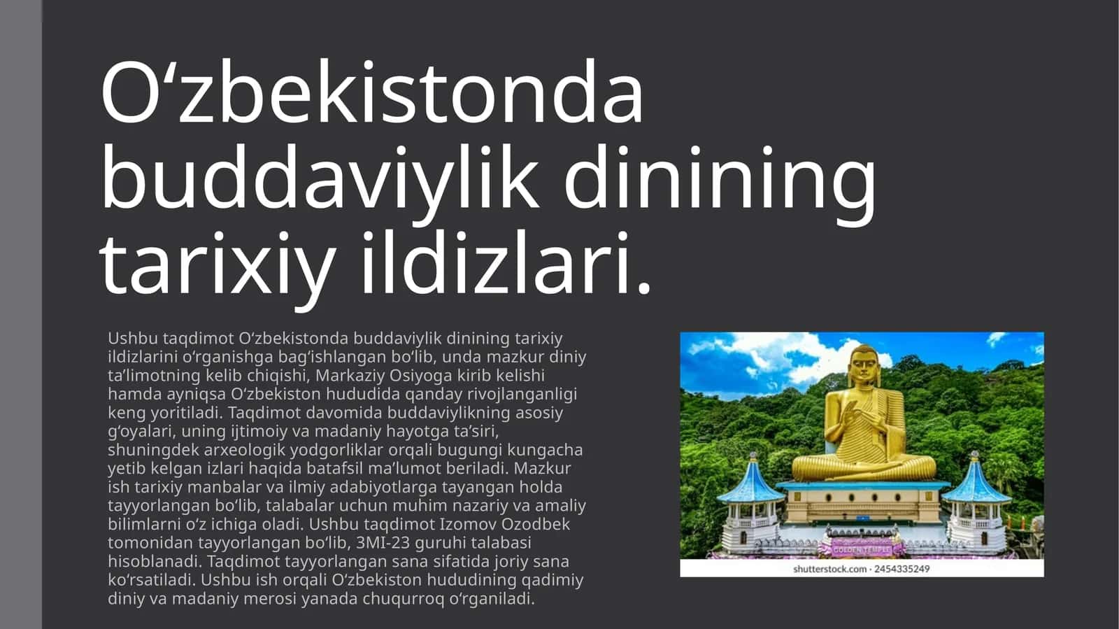 O‘zbekistondabuddaviylikdinining tarixiy ildizlari 1