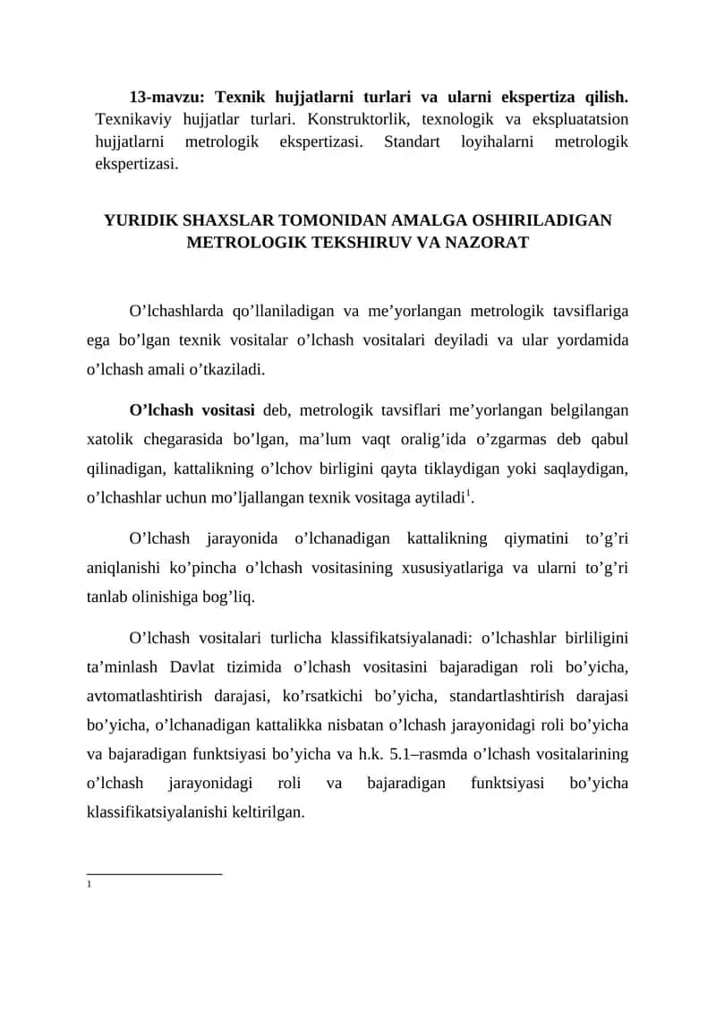 Texnik hujjatlarni turlari va ularni ekspertiza qilish 1