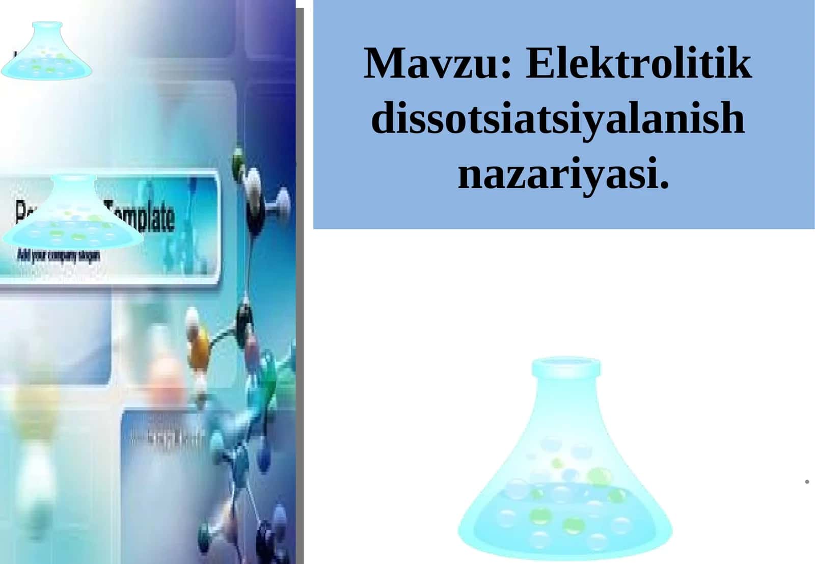 Elektrolitik dissotsiatsiyalanish nazariyasi 1