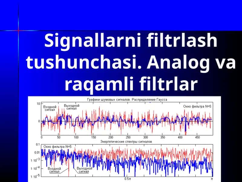 Signallarni filtrlashtirish 1