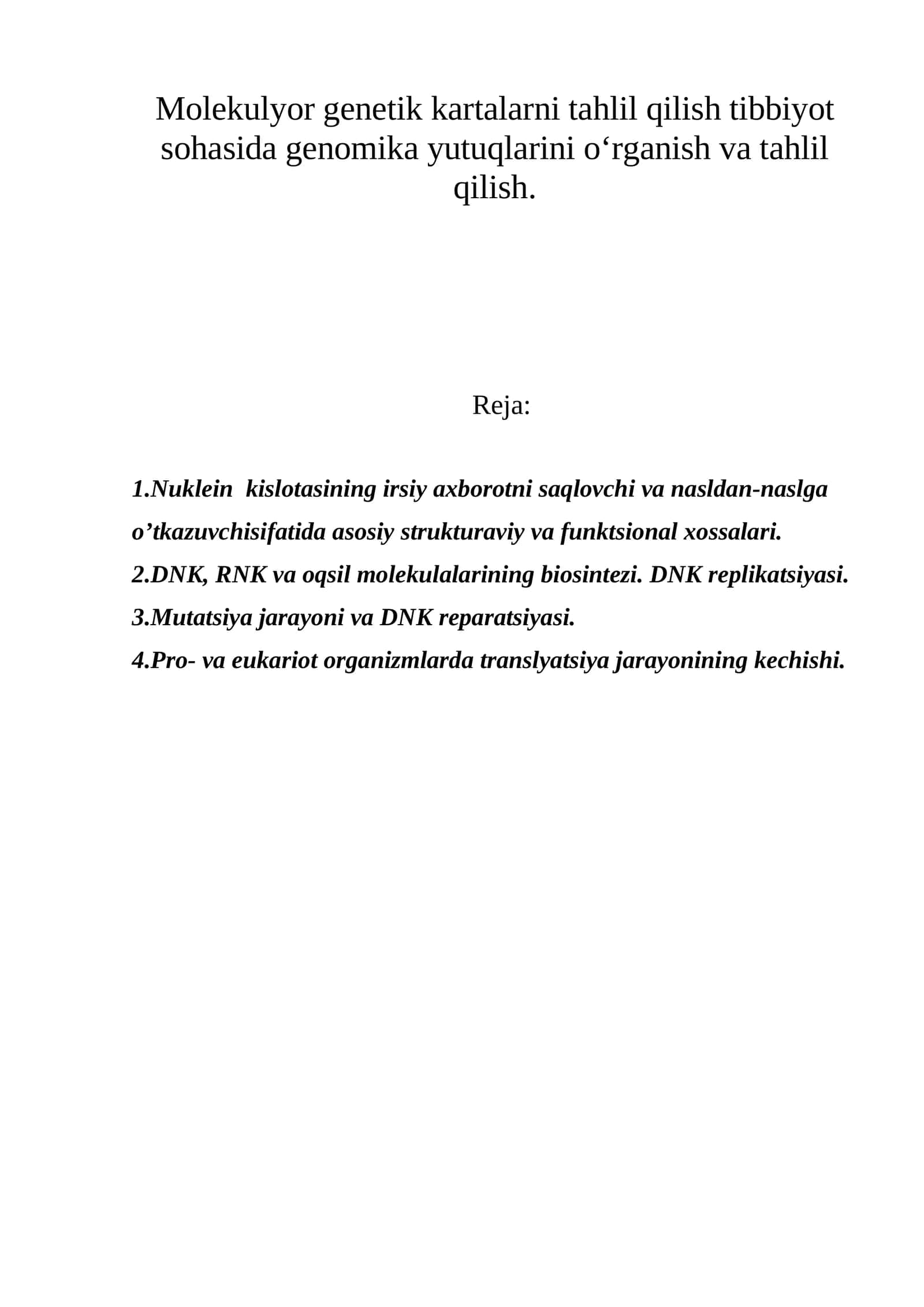 Molekulyor genetik kartalarni tahlil qilish 1