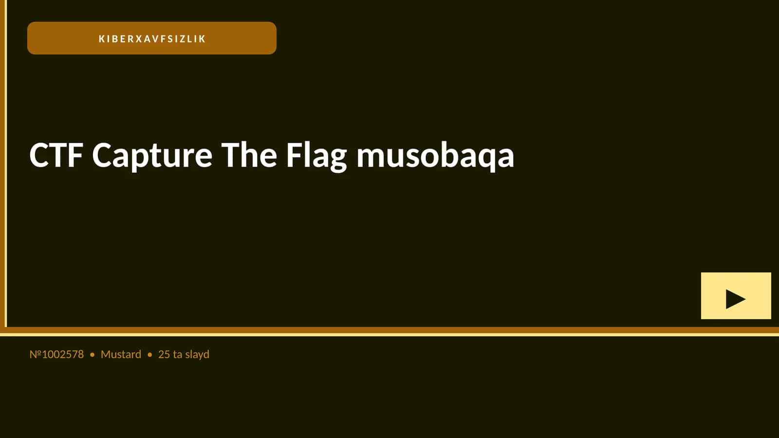 CTF Capture The Flag musobaqa 1