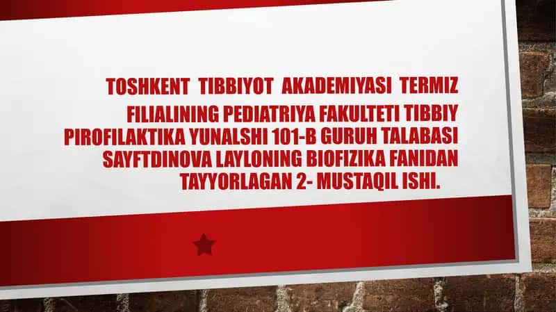 Eshitish Biofizikasi elementlari. Koxlear Implantatsiya asosari 1