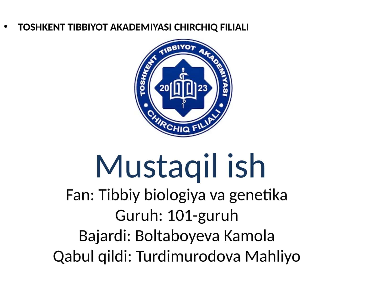 Irsiyatning xromosoma nazariyasi 1