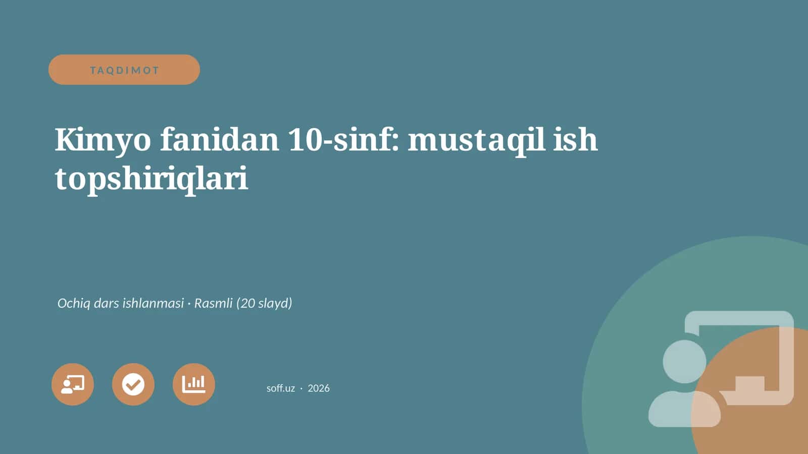 Kimyo fanidan 10-sinf: mustaqil ish topshiriqlari 1