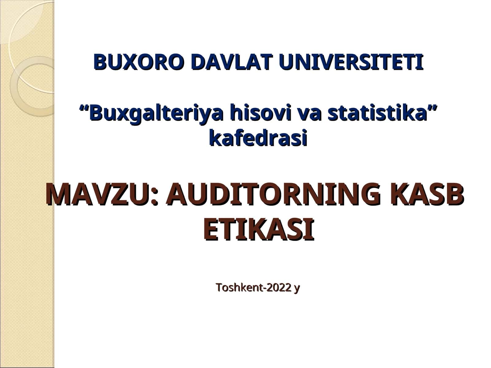 Auditorning kasbetikasi 1