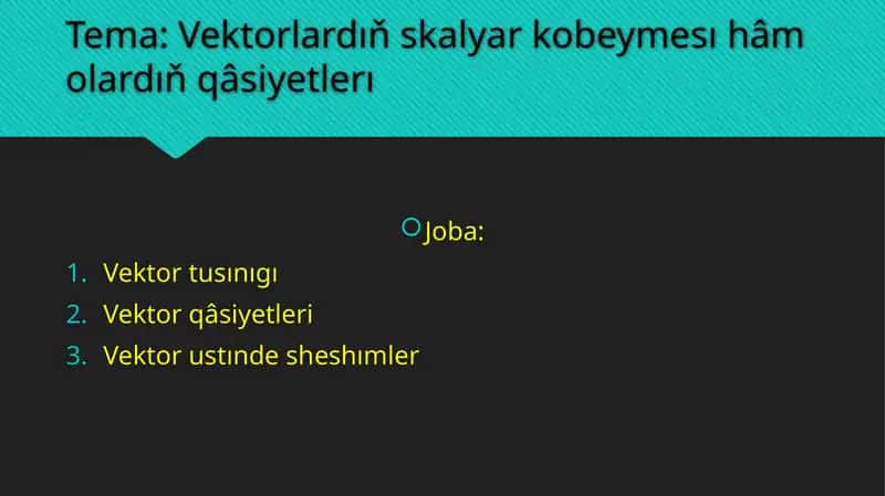 Vektorlar 1