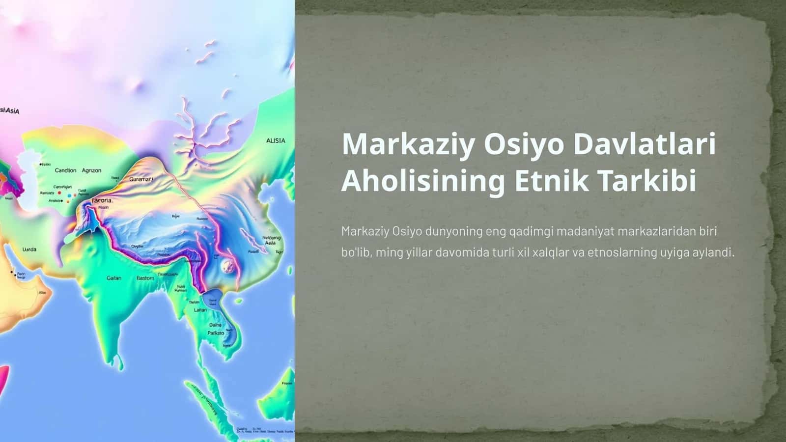 Markaziy Osiyo Davlatlari Aholisining Etnik Tarkibi 1