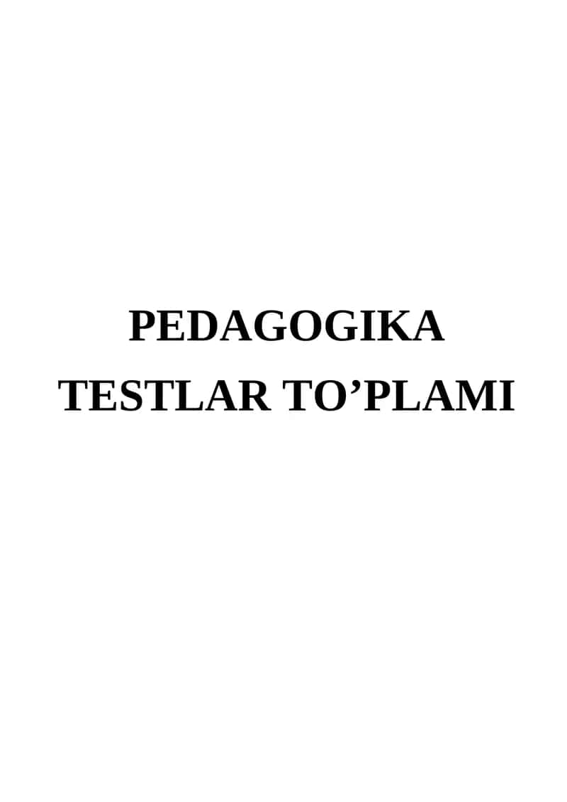 TESTLAR TO’PLAMI 1