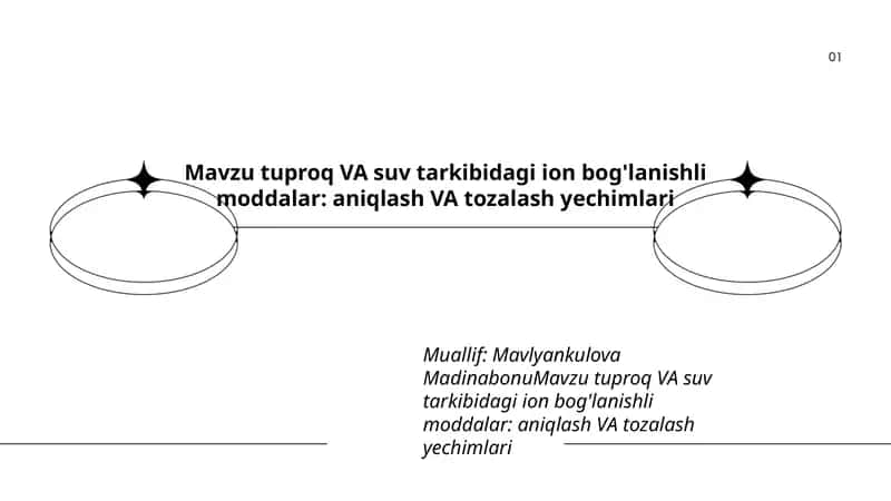 Tuproq VA Suv Tarkibidagi Ion Bog'lanishli Moddalar: Aniqlash VA Tozalash Yechimlari 1