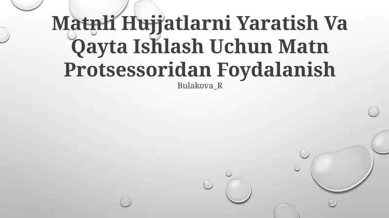 Matn protsessorlari 1