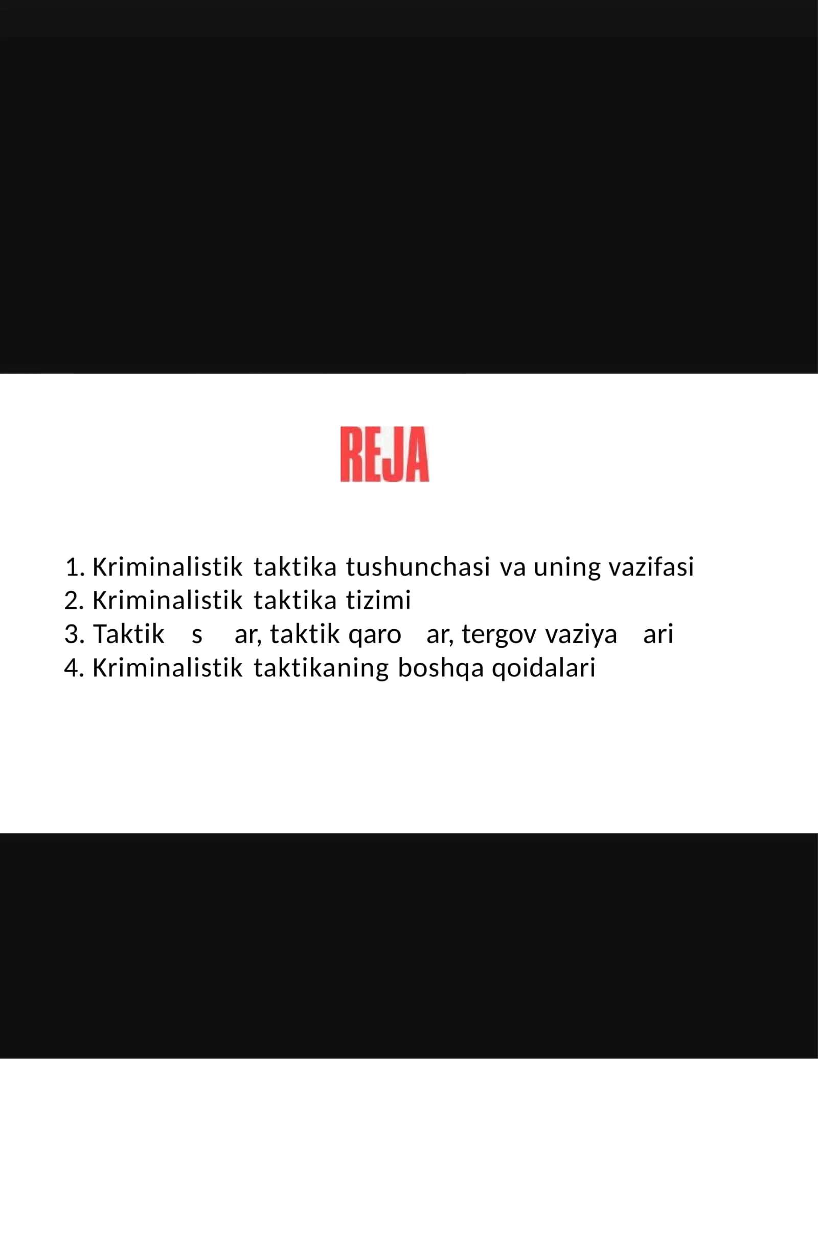 Kriminalistik taktika tushunchasi va uning vazifasi 1