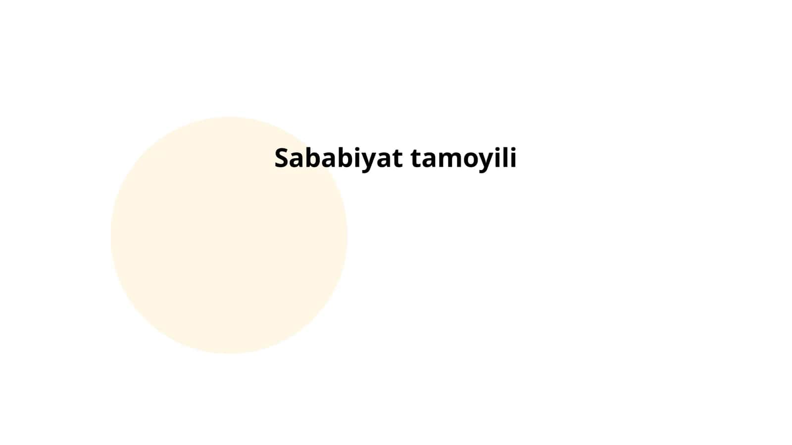 Sababiyat tamoyili 1