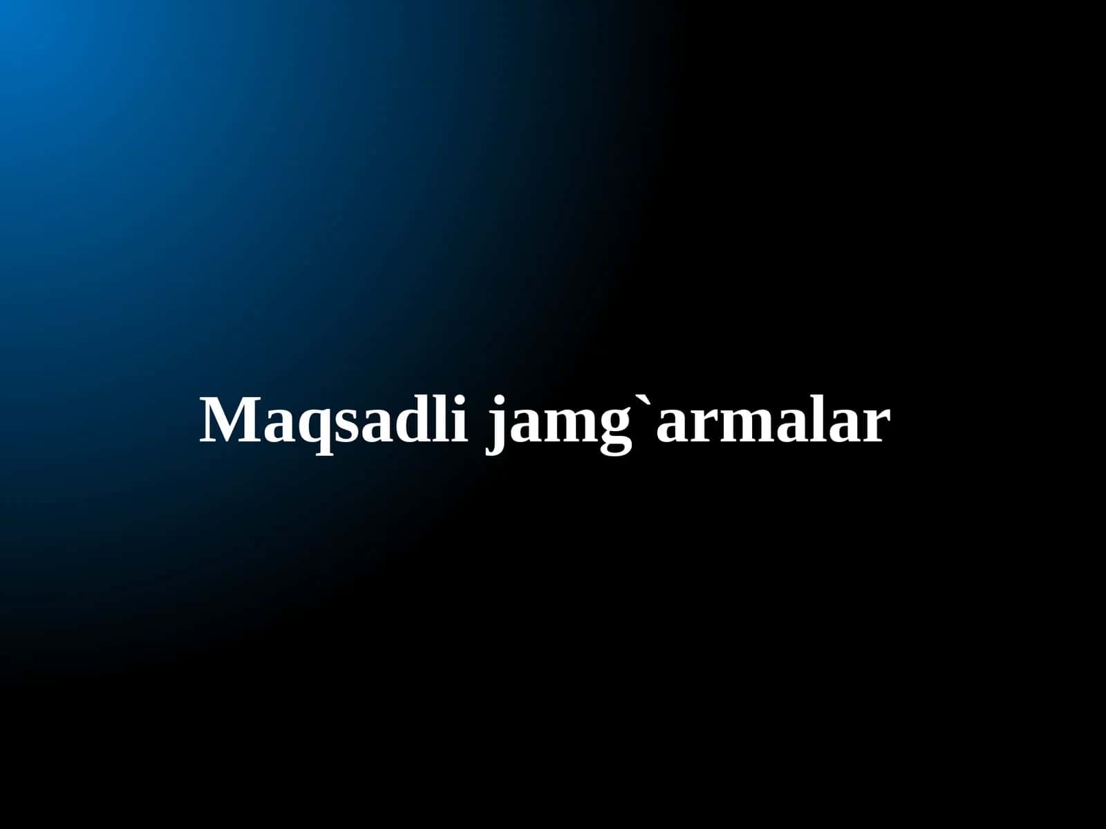 Davlat maqsadli jamg'armalari 1