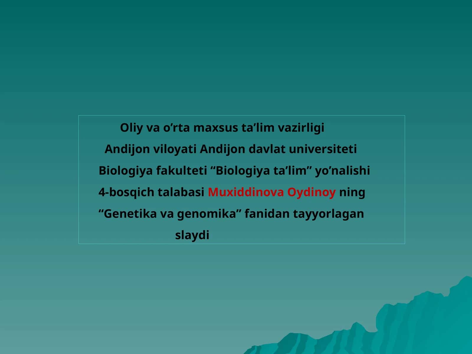 Genlarning birikkan holda irsiylanishi. Xromosoma nazariyasi 1
