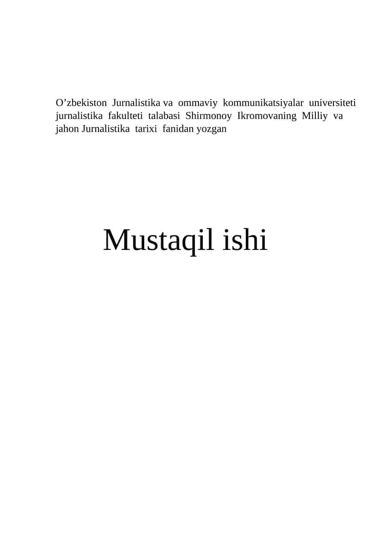 XVII–XVIII asrlarda Yevropada davriy matbuot paydo bo‘lishining shart-sharoitlari 1