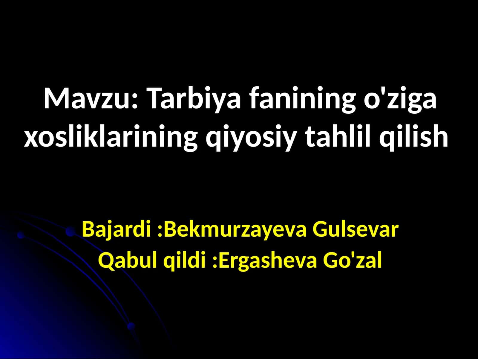 Tarbiya Fanining O'ziga Xosliklarining Qiyosiy Tahlil Qilish 1