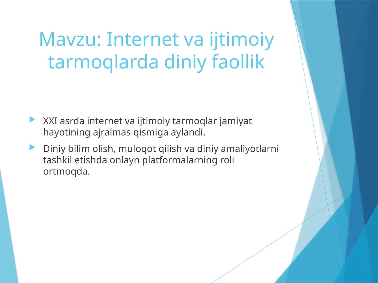 Internet va ijtimoiy tarmoqlarda diniy faollik 1