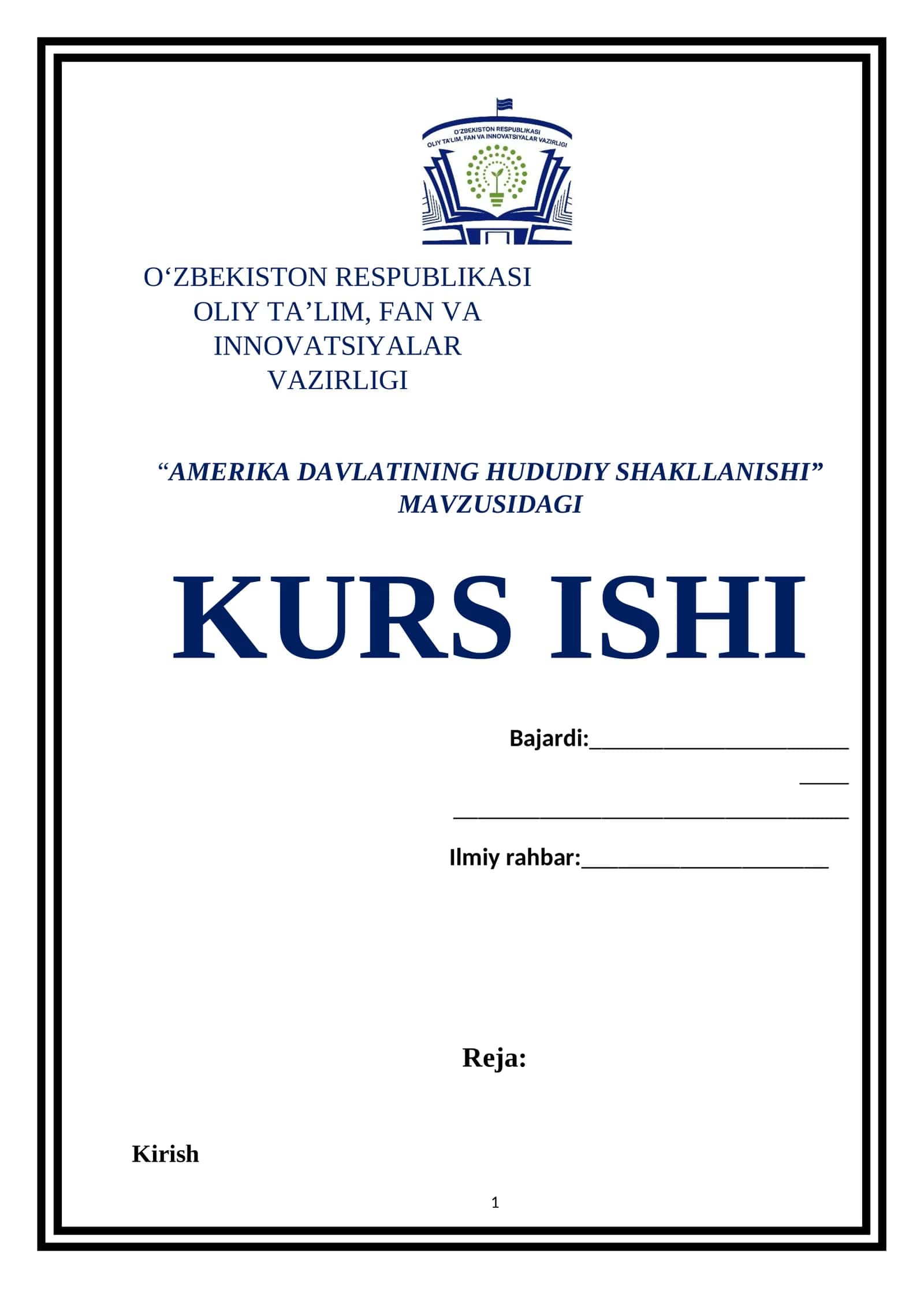 AMERIKA DAVLATINING HUDUDIY SHAKLLANISHI 1